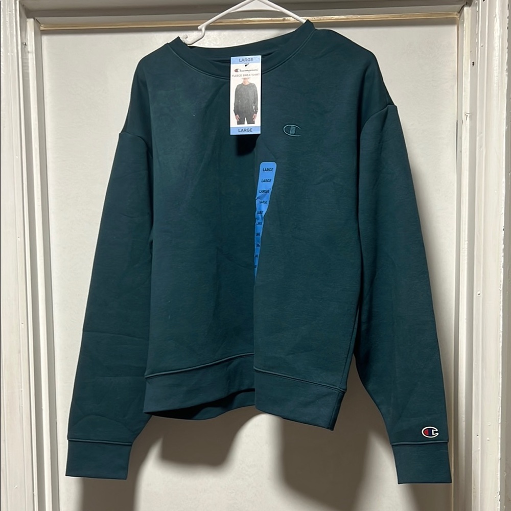 Champion Green Crewneck Sweater NWT